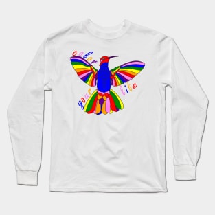 Rainbow Hummingbird Long Sleeve T-Shirt